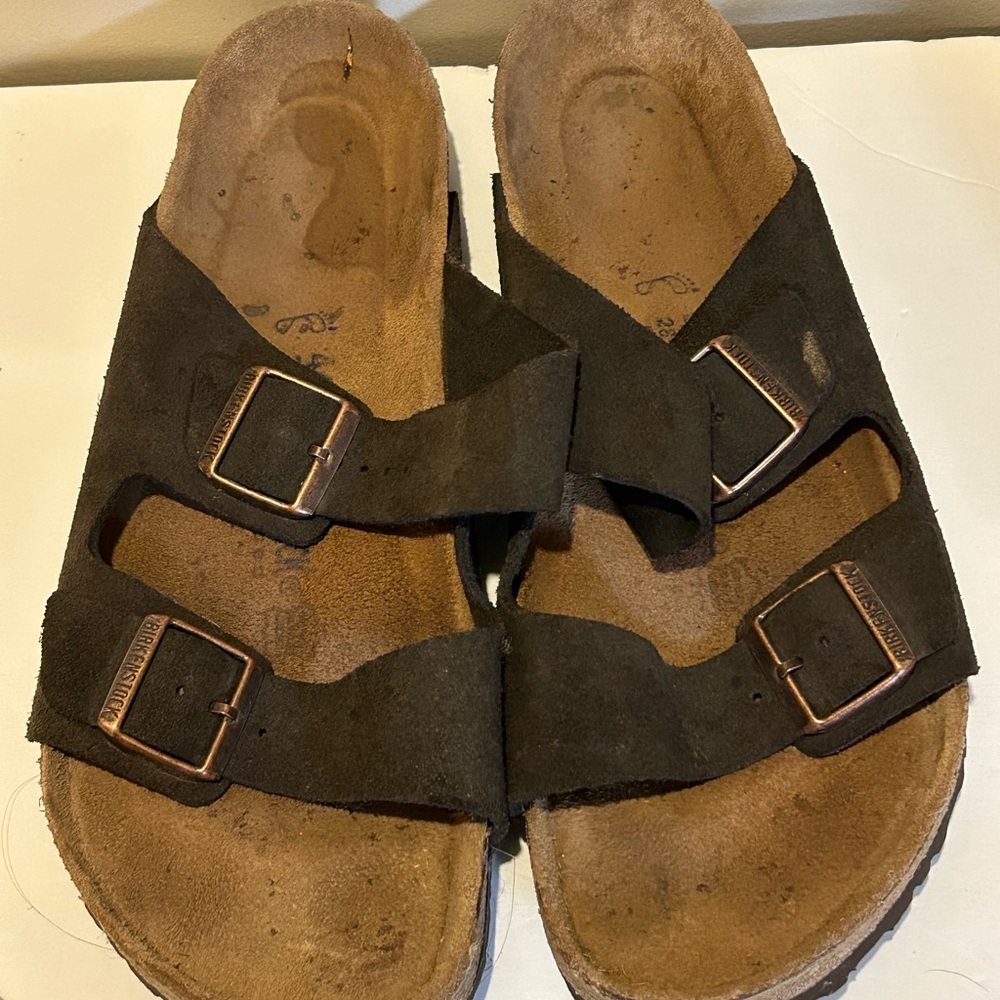 Birkenstock Men's Black Suede Sandals